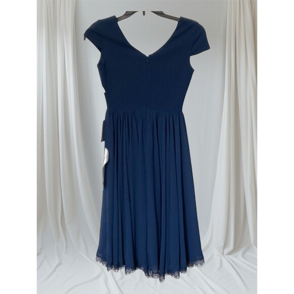 NEW Dress the Population Corey Dress in Pacific BlueSize XXS Short Sleeve - Picture 3 of 12